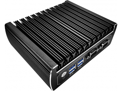 Промышленный безвентиляторный миникомпьютер, i3-6100U, 4 GB DDR4L, HDMI, Display Port, USB 3.0, RS-232