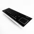  Металлическая антивандальная встраиваемая клавиатура с тачпадом, black,USB,  Alt, Win, Ctrl