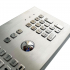  Металлическая настольная антивандальная клавиатура с трекболом, USB, цифровой блок, F1—F12, Alt, Win, Ctrl