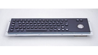 Металлическая антивандальная встраиваемая клавиатура с трекболом, black, USB, Alt, Win, Ctrl