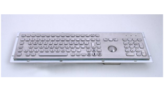 Металлическая антивандальная встраиваемая клавиатура с трекболом, USB, F1—F12, numpad, Alt, Win, Ctrl