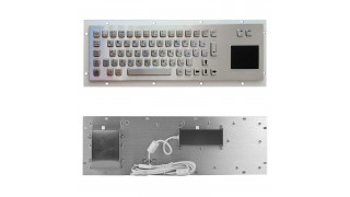 Металлическая антивандальная встраиваемая клавиатура с тачпадом, USB, Fn, Ctrl