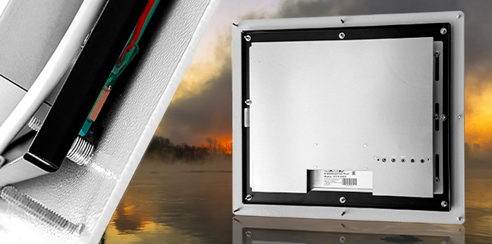 Акустический монитор в стойку Акустический монитор Easy Mount, виз сзади и антивандальный экран